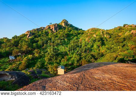 Mount Abu And Nakki Lake Panoramic View. Mount Abu Is A Hill Station In Rajasthan State, India.