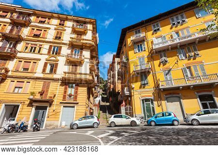 The Piazza Garibaldi Square In La Spezia City, Liguria Region Of Italy