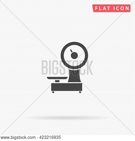 Weigher Scales Flat Vector Icon. Hand Drawn Style Design Illustrations.
