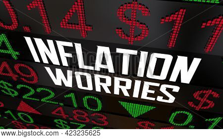 Inflation Worries Stock Market Fear Afraid Recession Downturn 3d Illustration
