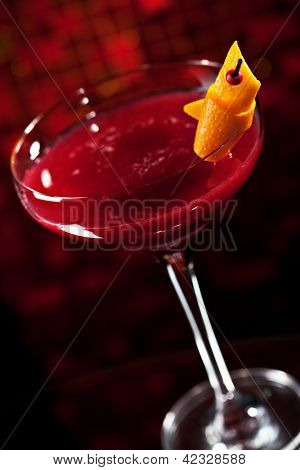 Cosmopolitan - alkoholiske Cocktail fremstillet Vodka, Cointreau, limesaft og tranebær Juice