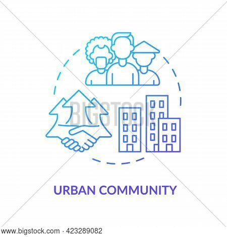 Urban Community Concept Icon. Communities Types Abstract Idea Thin Line Illustration. Different Ethn