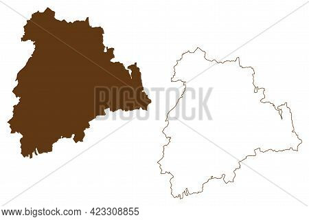 Altenburger Land District (federal Republic Of Germany, Rural District, Free State Of Thuringia) Map
