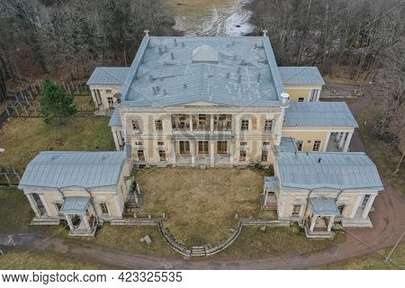 Aerial View Of The Leuchtenberg Palace In The Style Of Late Classicism, Located On The Crest Of The 