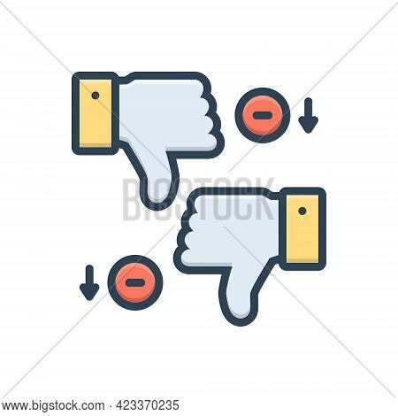 Color Illustration Icon For Disadvantages Unlike Thumb Loss Deficit Scathe