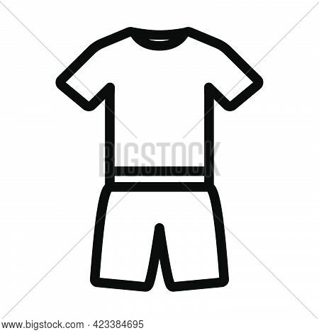 Icon Of Fitness Uniform. Bold Outline Design With Editable Stroke Width. Vector Illustration.