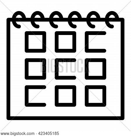 Event Planner App Icon. Outline Event Planner App Vector Icon For Web Design Isolated On White Backg