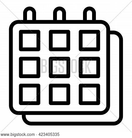 Event Planner Woman Icon. Outline Event Planner Woman Vector Icon For Web Design Isolated On White B