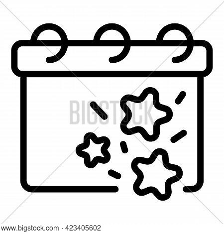 Event Planner Date Icon. Outline Event Planner Date Vector Icon For Web Design Isolated On White Bac