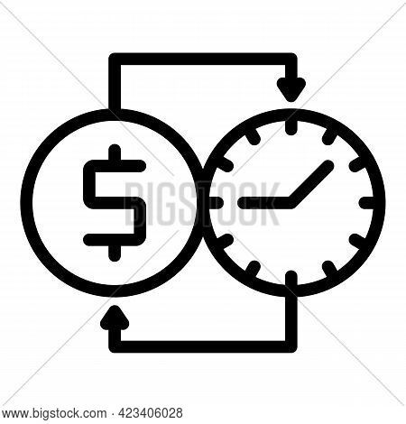 Taximeter Payment Icon. Outline Taximeter Payment Vector Icon For Web Design Isolated On White Backg