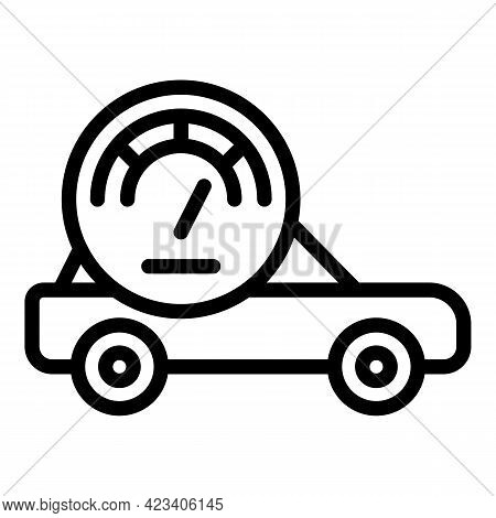 Taximeter App Icon. Outline Taximeter App Vector Icon For Web Design Isolated On White Background