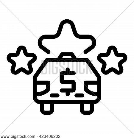 Taximeter Rating Icon. Outline Taximeter Rating Vector Icon For Web Design Isolated On White Backgro