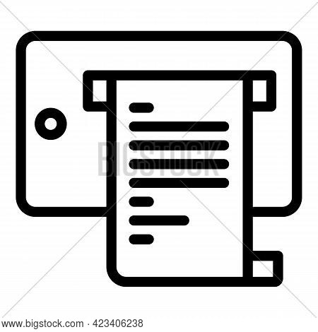 Taximeter Bill Payment Icon. Outline Taximeter Bill Payment Vector Icon For Web Design Isolated On W