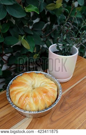 Bread Or Custard Bread, Cream Bread Or Butter Bread For Serve