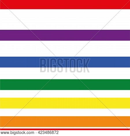 Gay Pride Flag Colours Seamless Vector Pattern