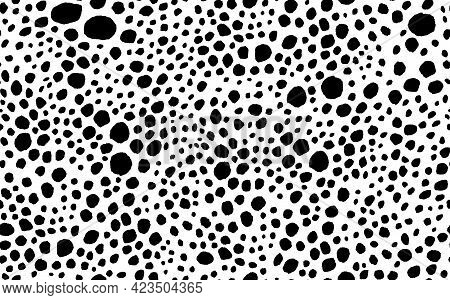 Abstract Modern Leopard Seamless Pattern. Animals Trendy Background. Black And White Decorative Vect