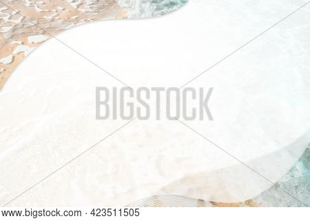 Earth tone textured curve frame template design element 