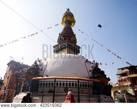 Kaathe Swayambhu Shree Gha Chaitya Miniature Replica Of Swayambhunath At Popular Place Tibetan Pilgr