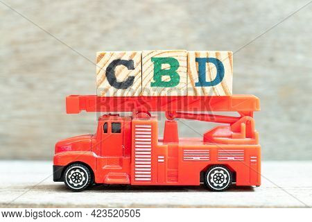 Fire Ladder Truck Hold Letter Block In Word Cbd (abbreviation Of Central Business District Or 
Canna