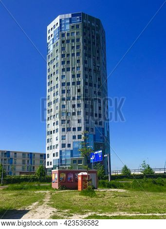 Groningen. May-30-2021. A Round Residential Tower 
