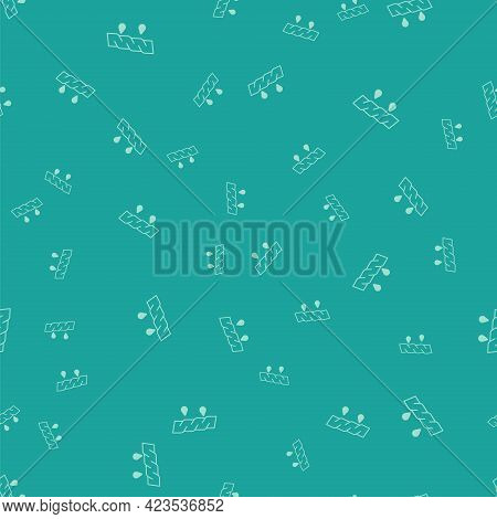 Green Squeeze Clothes Icon Isolated Seamless Pattern On Green Background. Vector