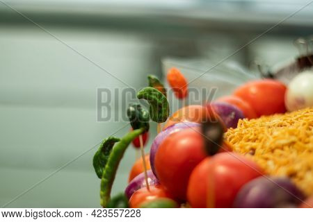 Tasty And Delicious Street Junk Food That Makes With Some Chanachur, Onion, Bombay Pepper It Is A As