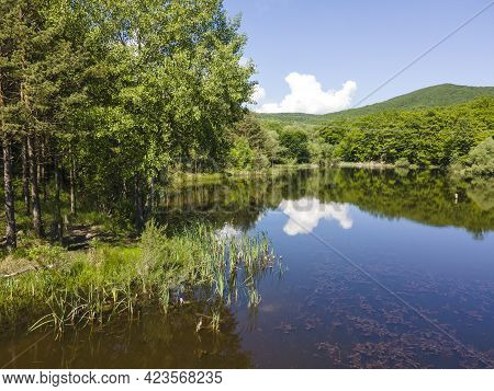 Aerial View Of Sua Gabra Lakes At Lozenska Mountain, Sofia Region, Bulgaria