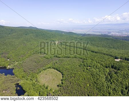 Aerial View Of Sua Gabra Lakes At Lozenska Mountain, Sofia Region, Bulgaria