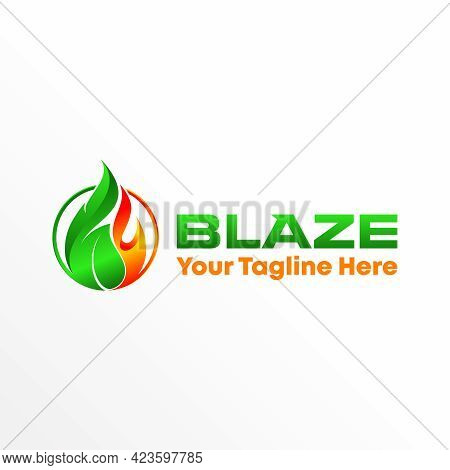 Leaf Logo Vector Stock. Flame Abstract Design Concept. Can Be Used As A Symbol Related To Oil And Ga