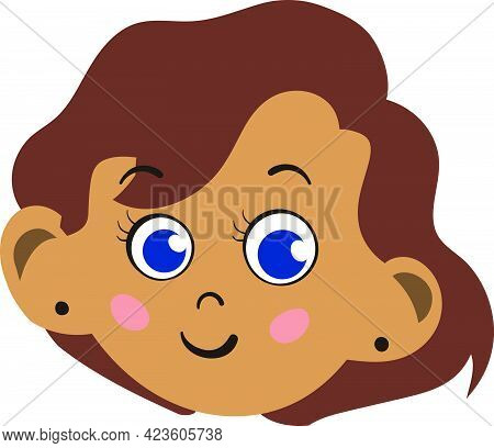 Blushing Face. Cute And Adorable Kid Dressed As Doctor. Cute Face With Innocent Expressions And Brow
