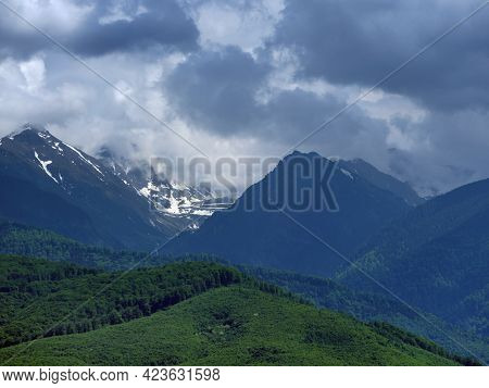 Stormy alpine landscape in the Fagaras Mountains, Romania, Europe