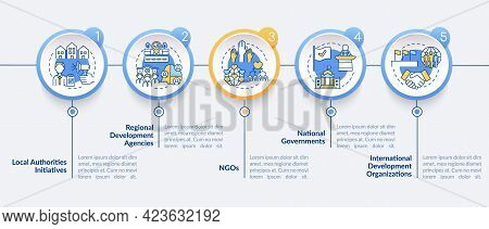 Society Progress Programs Vector Infographic Template. Ngos Presentation Outline Design Elements. Da
