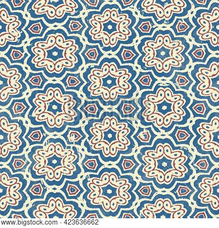 Seamless Colorful Floral Pattern, Color Paper, Artistic Pattern Illustration