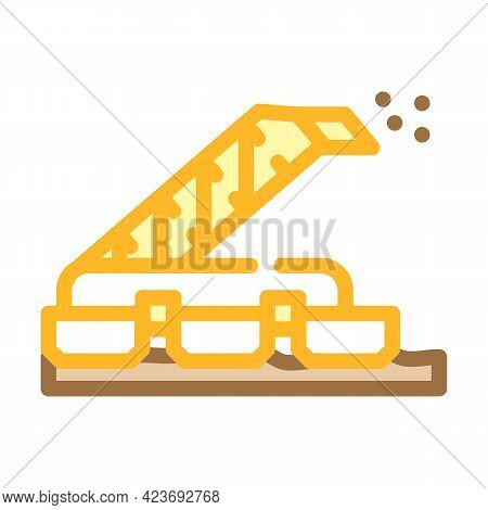 Sod Peat Collector Machine Color Icon Vector. Sod Peat Collector Machine Sign. Isolated Symbol Illus