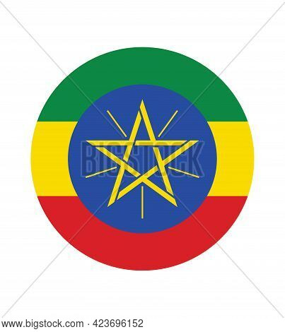National Ethiopia Flag, Official Colors And Proportion Correctly. National Ethiopia Flag. Vector Ill