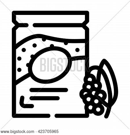 Amaranth Plant Gluten Free Line Icon Vector. Amaranth Plant Gluten Free Sign. Isolated Contour Symbo