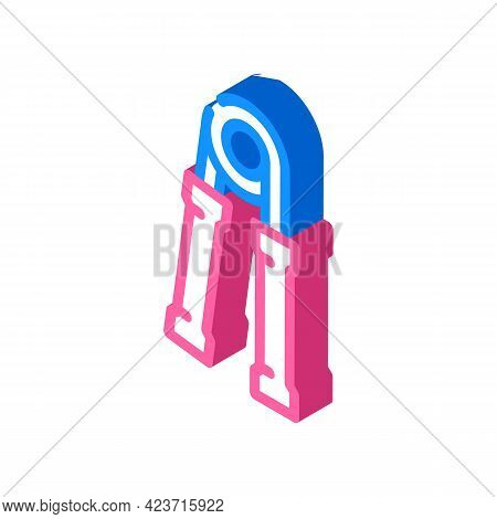 Carpal Expander Gym Equipment Isometric Icon Vector. Carpal Expander Gym Equipment Sign. Isolated Sy