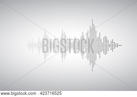 Voice Sound Music Shape. Audio Wave From Smal Dost. Waves Of The Equalizer. Eq Illustration.