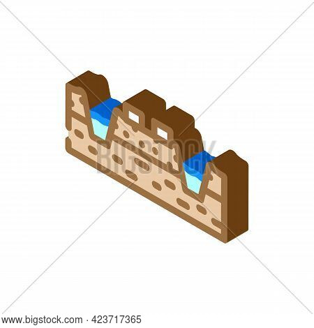 Mining Peat Isometric Icon Vector. Mining Peat Sign. Isolated Symbol Illustration