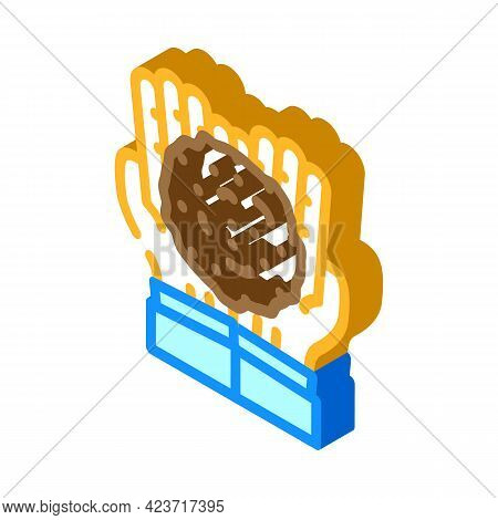 Hands Holding Peat Isometric Icon Vector. Hands Holding Peat Sign. Isolated Symbol Illustration