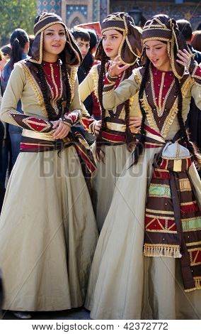 Tbilisi, Georgia - October 9: Participants Of Georgian Folk Autumn Festival - Tbilisoba, In Adjarian
