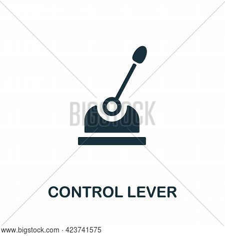 Control Lever Icon. Monochrome Simple Element From Manufacturing Collection. Creative Control Lever 