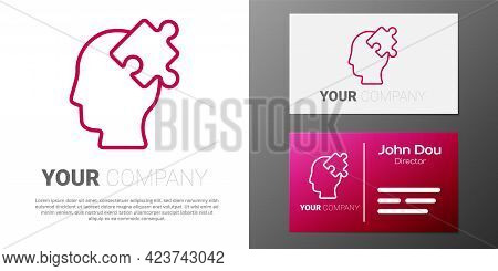Logotype Line Solution To The Problem In Psychology Icon Isolated On White Background. Puzzle. Thera