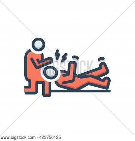 Color Illustration Icon For Epilepsy  Brain Sickness Disease Psychology Epilepsia