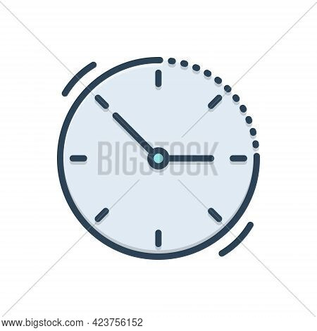 Color Illustration Icon For Elapsed Pass Undergo Wend Pass-off