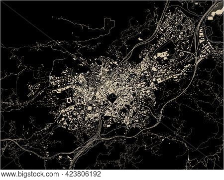 Map Of The City Of Oviedo, Spain