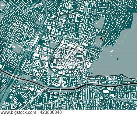 Map Of The City Of Freiburg Im Breisgau, Germany