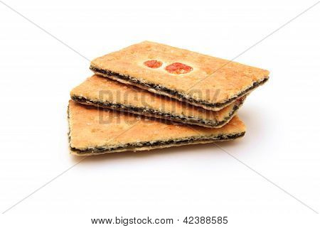 3Pcs Kekse mit Trauben-Füllung
