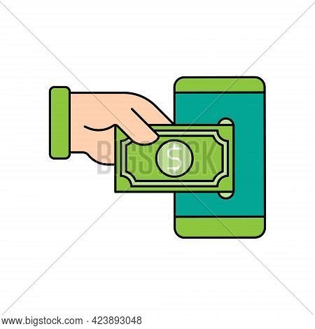 Mobile Payment icon. Digital Mobile Payment icon. Mobile Payment icon Vector. Mobile Payment vector. Mobile Payment Security and Safety icon vector design concept for Online Shopping, Finance, and Mobile Banking website, symbol, sign, App UI