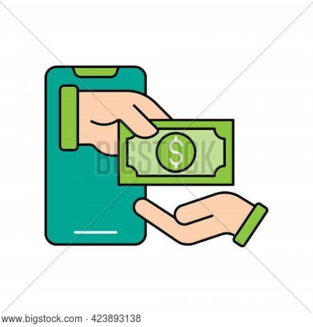 Mobile Payment icon. Digital Mobile Payment icon. Mobile Payment icon Vector. Mobile Payment vector. Mobile Payment Security and Safety icon vector design concept for Online Shopping, Finance, and Mobile Banking website, symbol, sign, App UI
